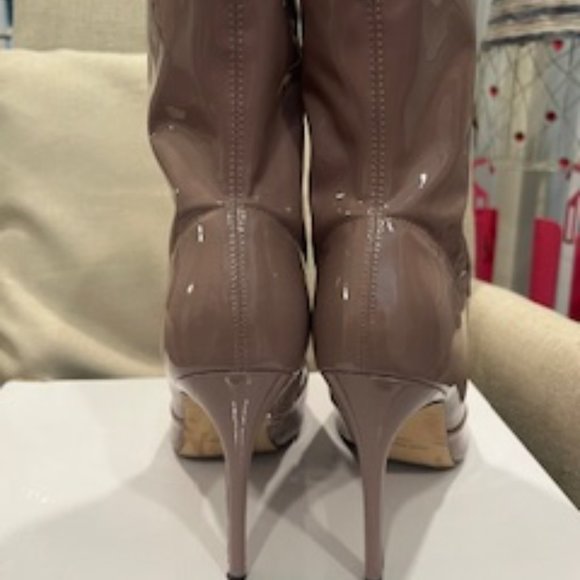 Used Pink Mauve Patent Nine West Women's Jody3 Ankle Bootie - Picture 5 of 16